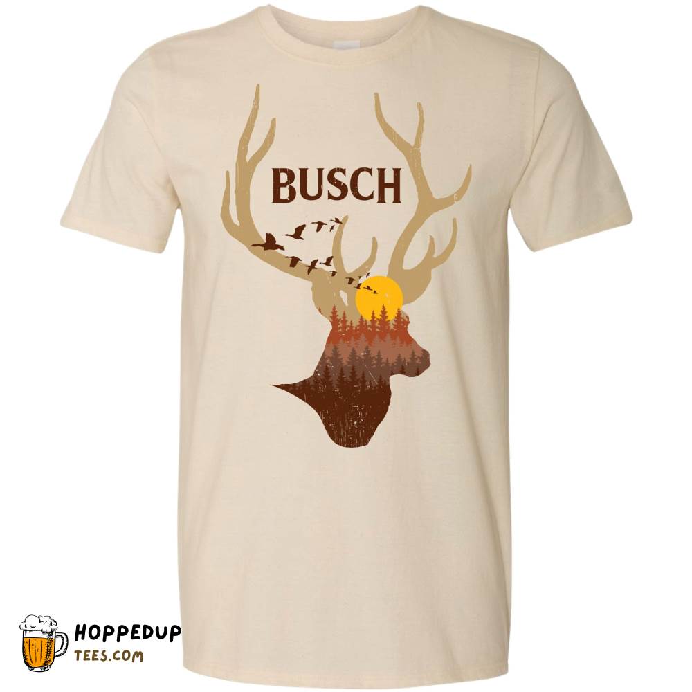 Buck Silhouette Busch Hunting Natural Tee HU