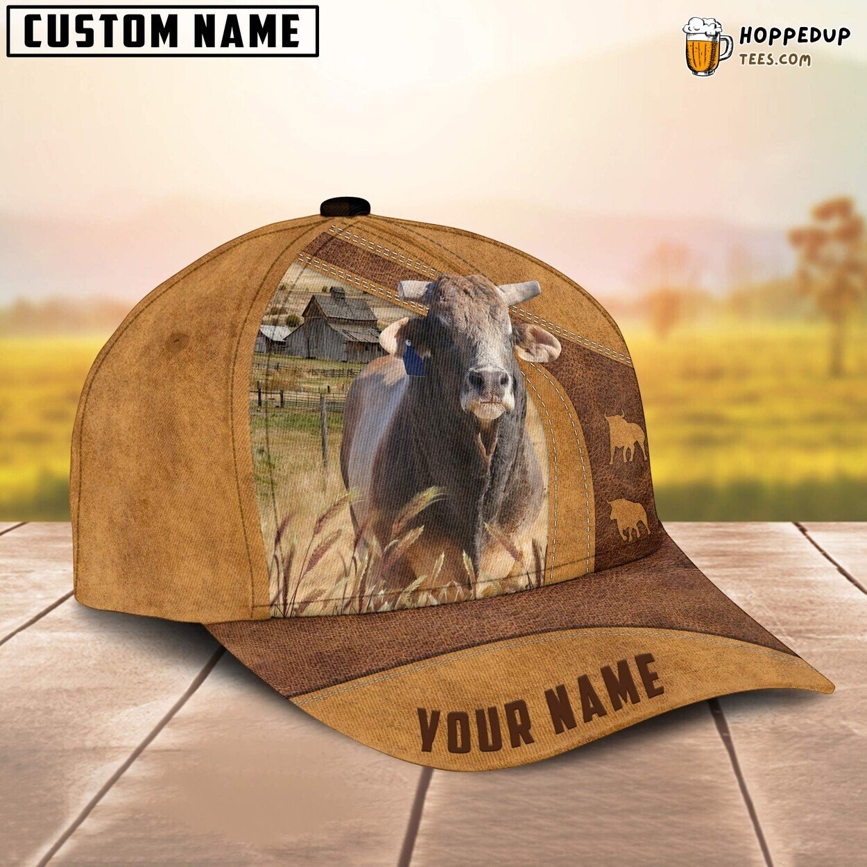 Bucking Bull Personalized Farm Baseball Cap Enthusiastic Farmer Lover