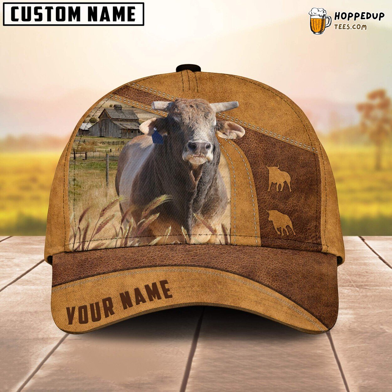 Bucking Bull Personalized Farm Baseball Cap Enthusiastic Farmer Lover Bucking Bull Personalized Farm Baseball Cap Enthusiastic Farmer Lover