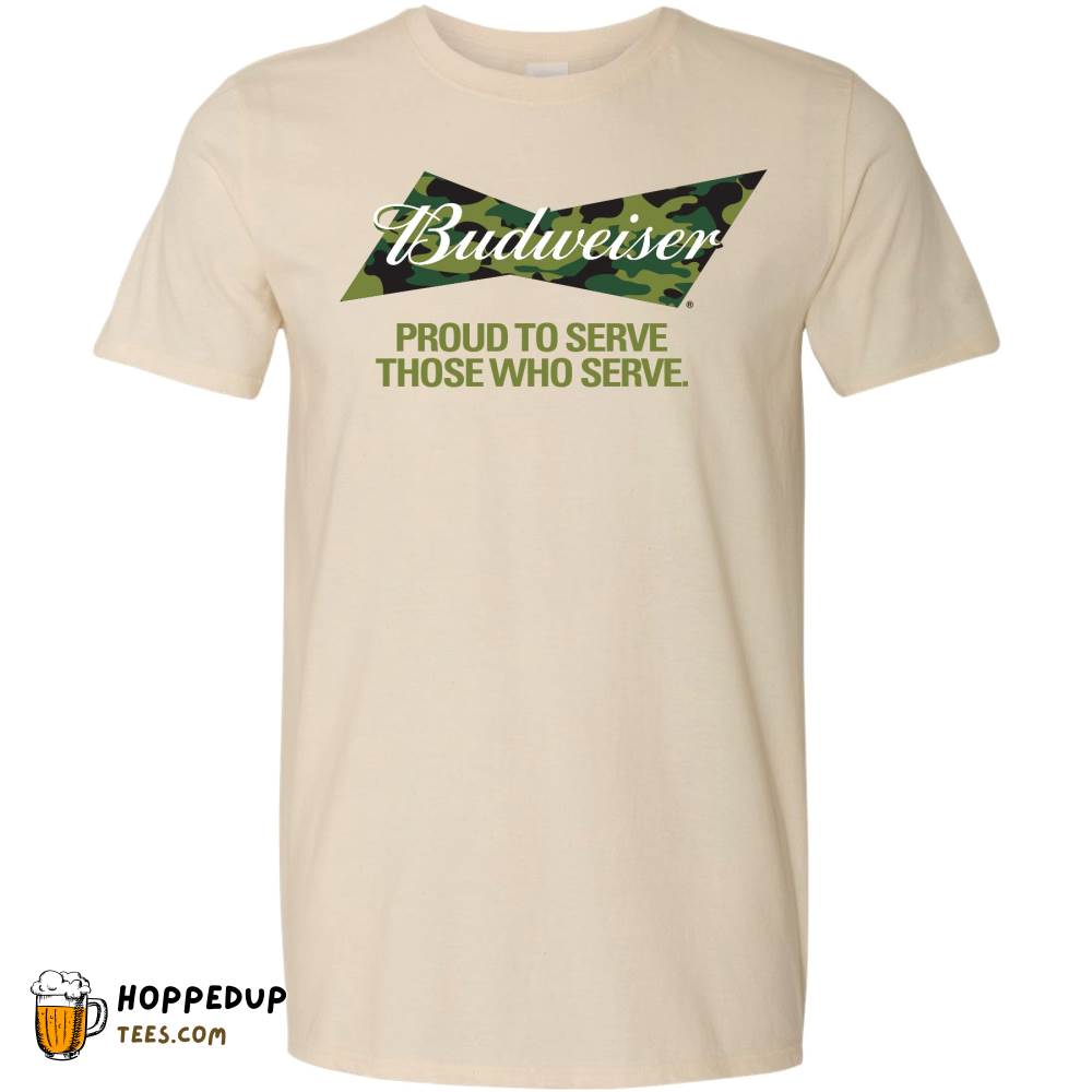 Bud Camo Serve Logo Natural T-Shirt HU