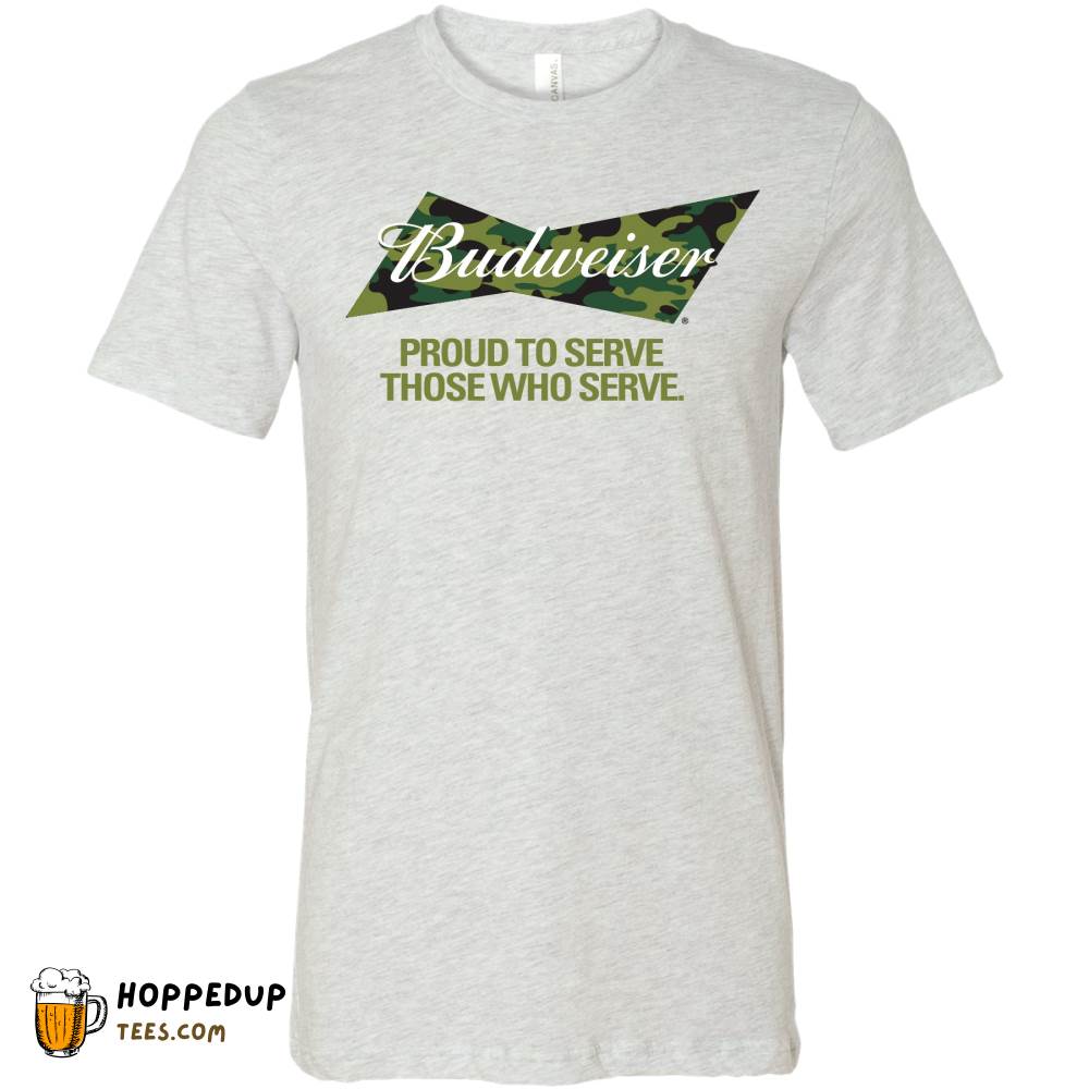 Bud Camo Serve Logo White Tee Edition HU