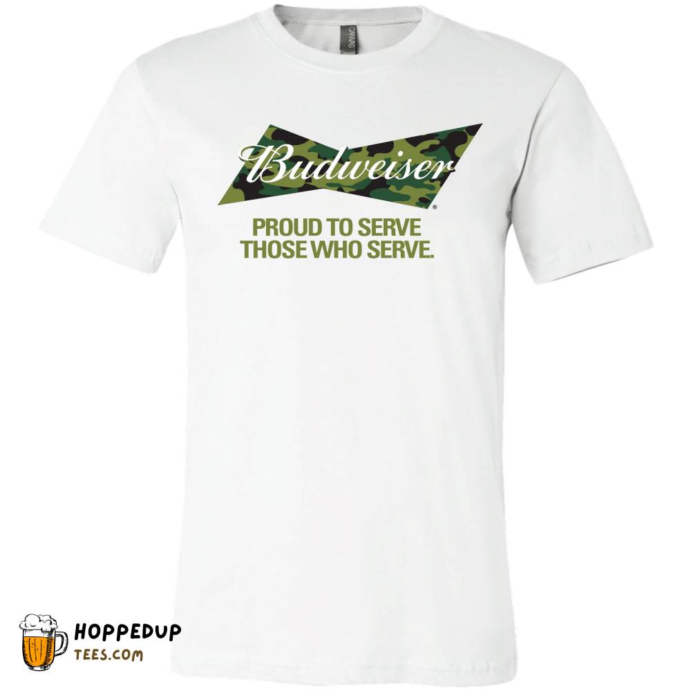 Bud Camo Serve Logo White Tee Edition HU