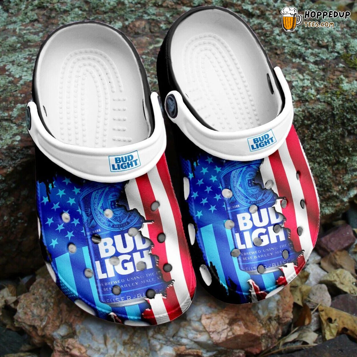 Bud Light Beer Inspired Comfortable Clogs Shoes Casual Style