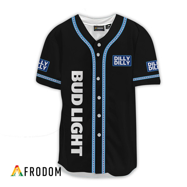 Bud Light Black Dilly Dilly Baseball Jersey HU