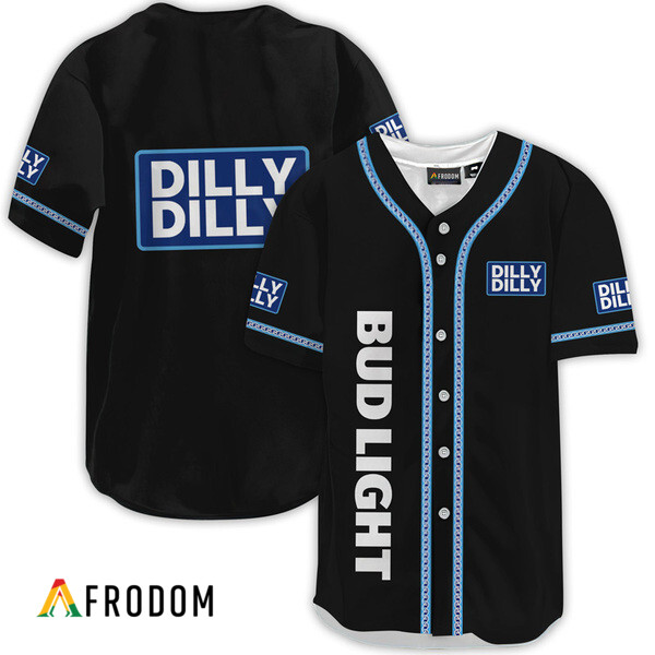 Bud Light Black Dilly Dilly Baseball Jersey HU