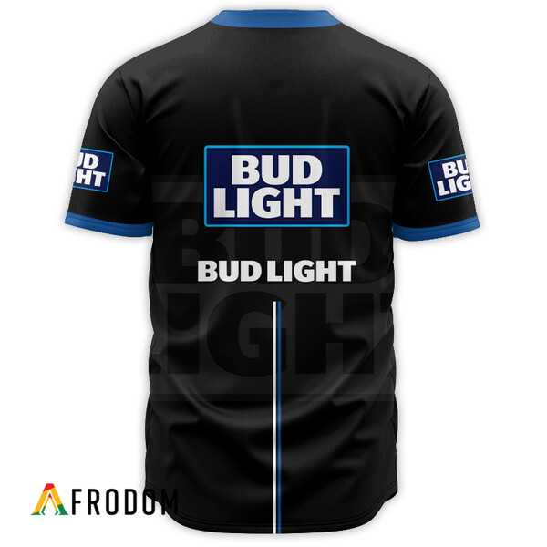 Bud Light Black Label Logo Baseball Jersey HU