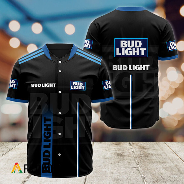 Bud Light Black Label Logo Baseball Jersey HU