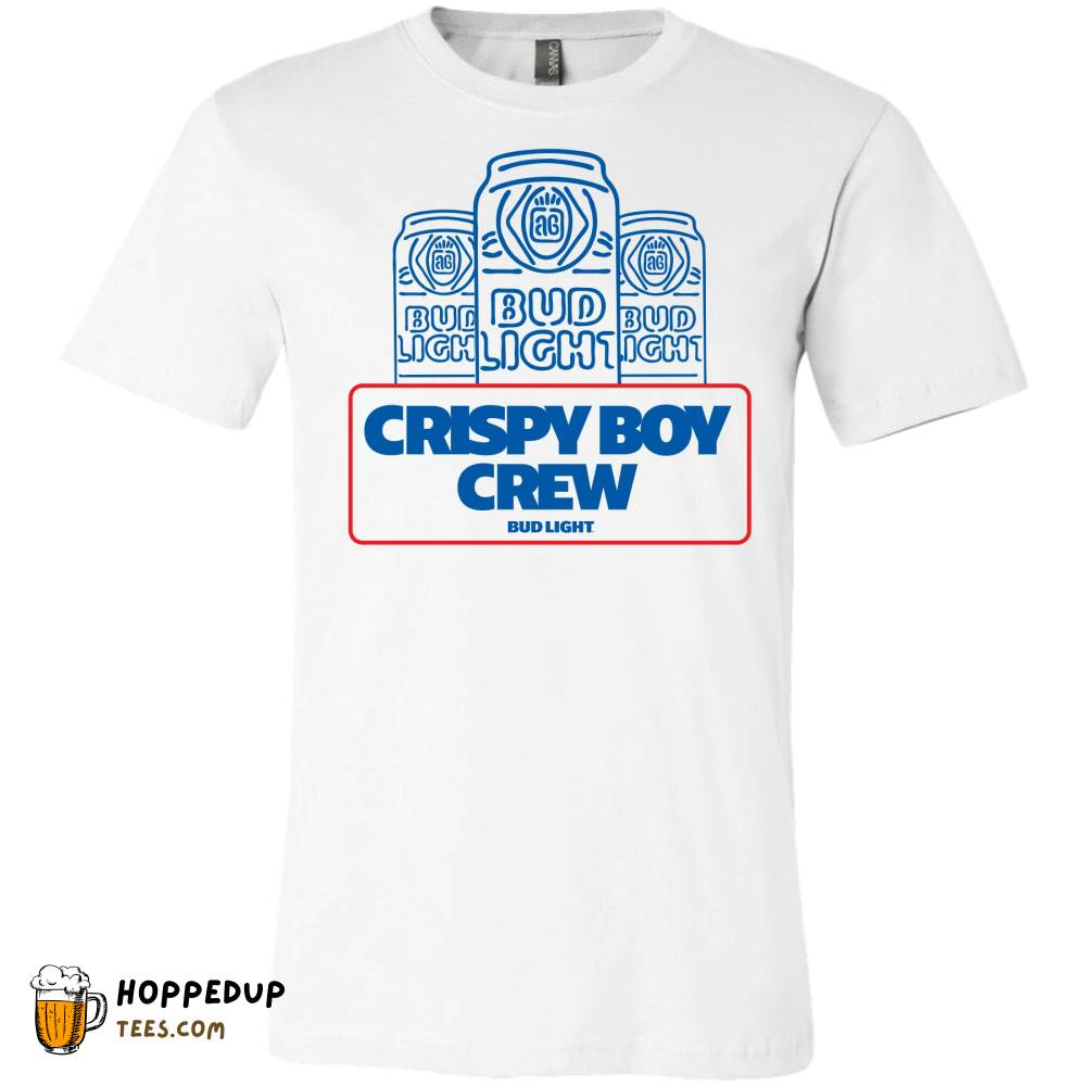 Bud Light Crispy Boy Crew Cans White T-Shirt HU Bud Light Crispy Boy Crew Cans White T-Shirt HU