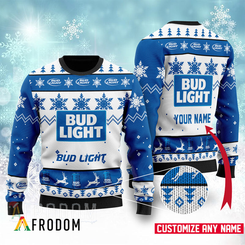 Bud Light Customized Ugly Holiday Sweater HU