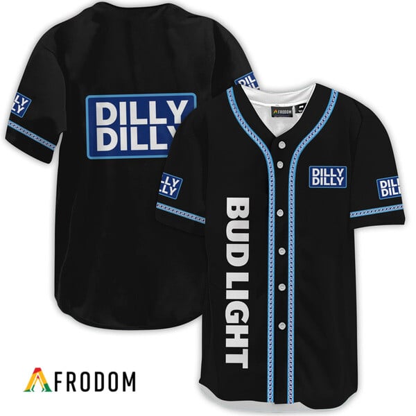 Bud Light Dilly Dilly Black Baseball Jersey HU