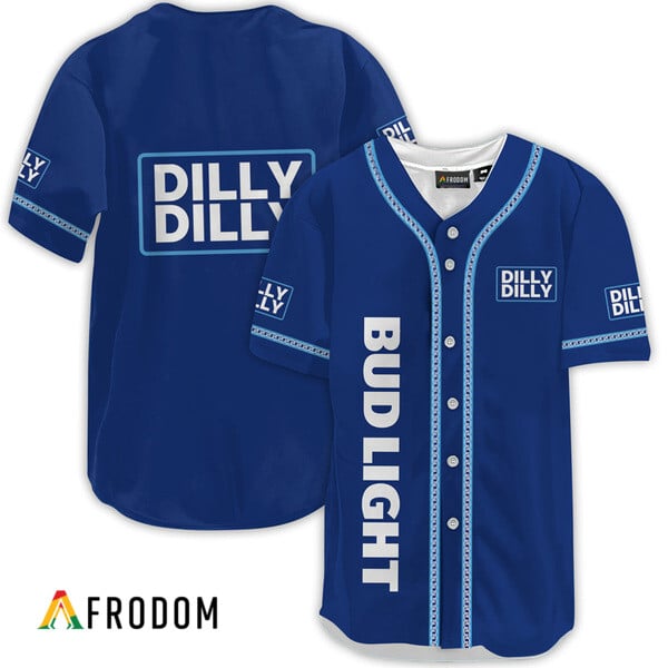 Bud Light Dilly Dilly Blue Baseball Jersey HU