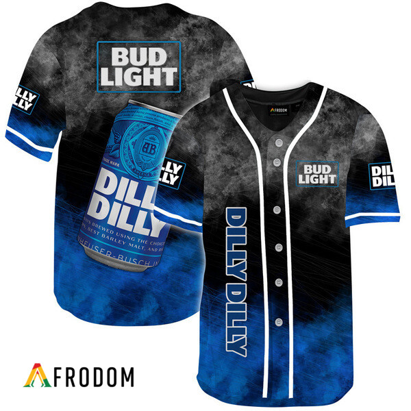 Bud Light Dilly Dilly Smoke Pattern Baseball Jersey HU