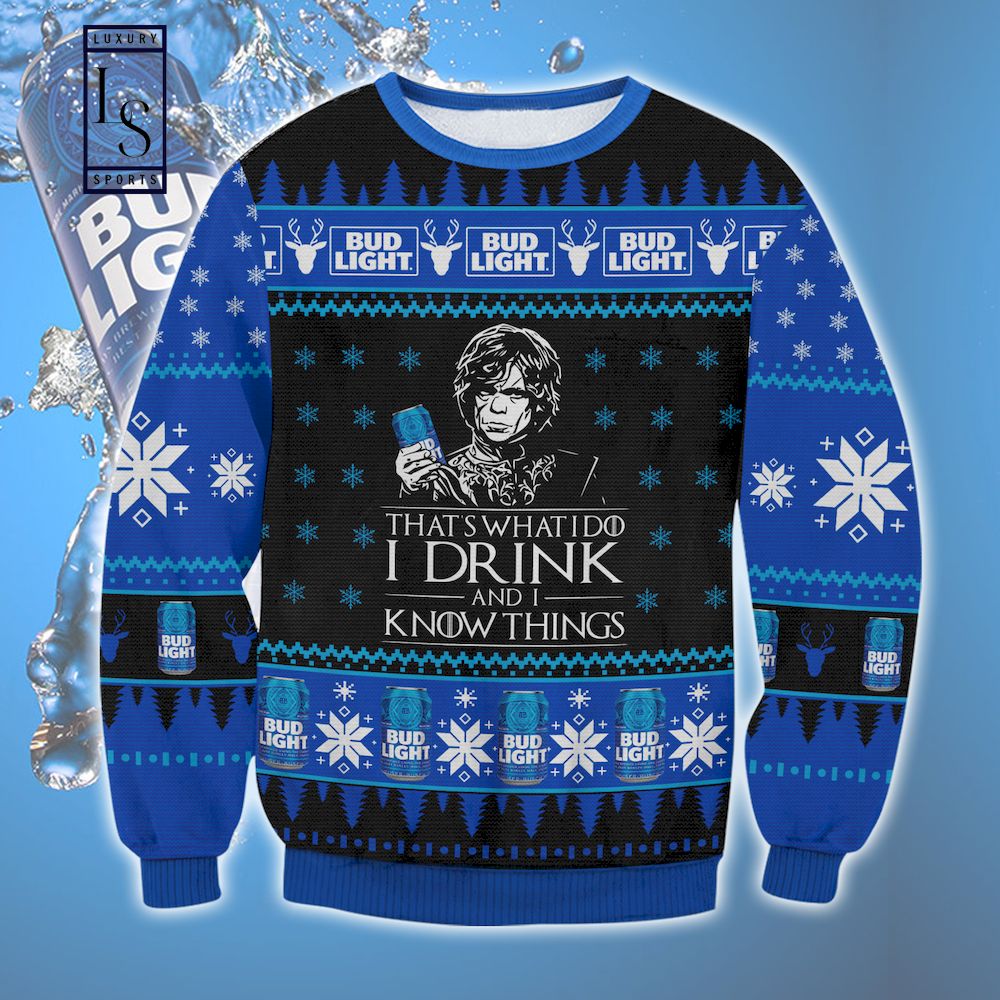 Bud Light Drink Know Things Ugly Christmas Sweater HU