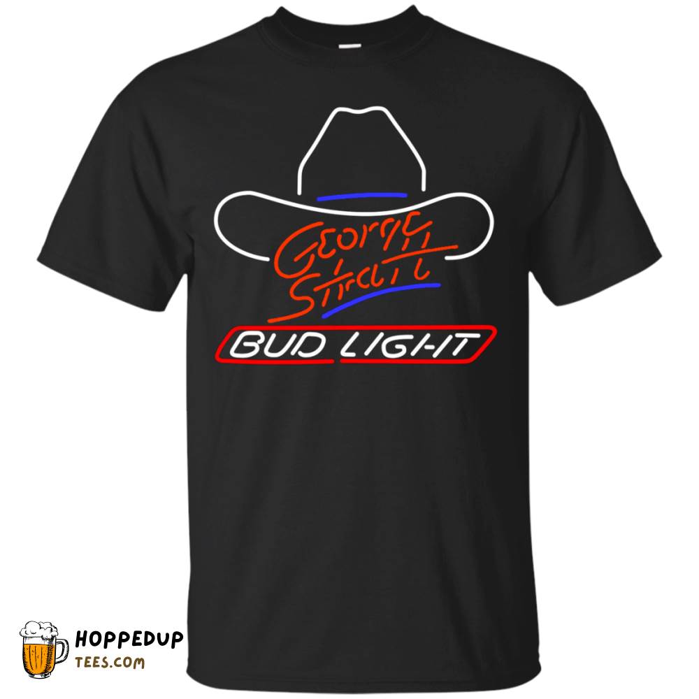 Bud Light George Strait Graphic Pattern T-Shirt HU