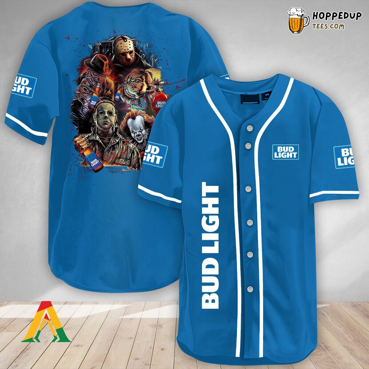 Bud Light Halloween Horror Characters Distinctive Baseball Jersey Theme