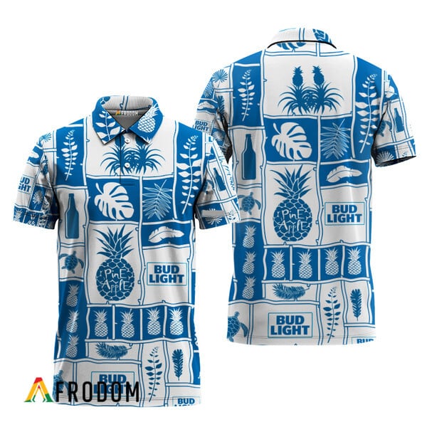 Bud Light Hawaiian Polo With Tropical Pineapple HU