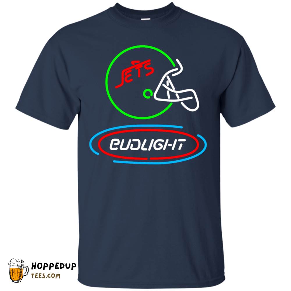 Bud Light Jets Helmet Graphic Pattern T-Shirt HU
