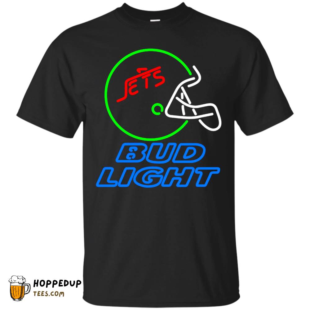 Bud Light Jets Helmet Graphic Pattern Tee HU