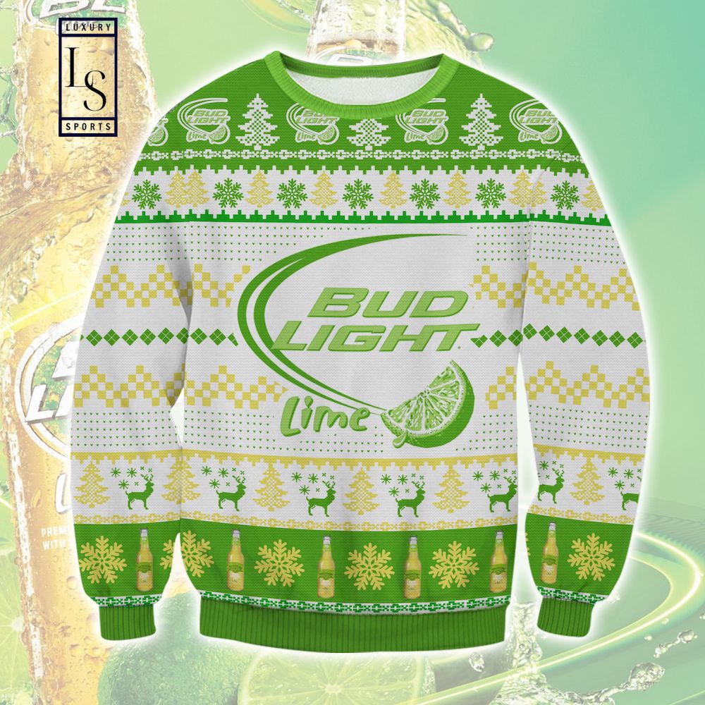 Bud Light Lime Ugly Christmas Sweater HU