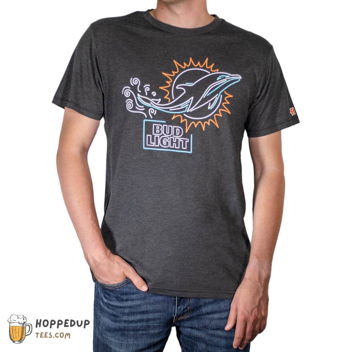 Bud Light Miami Dolphins Black T-Shirt