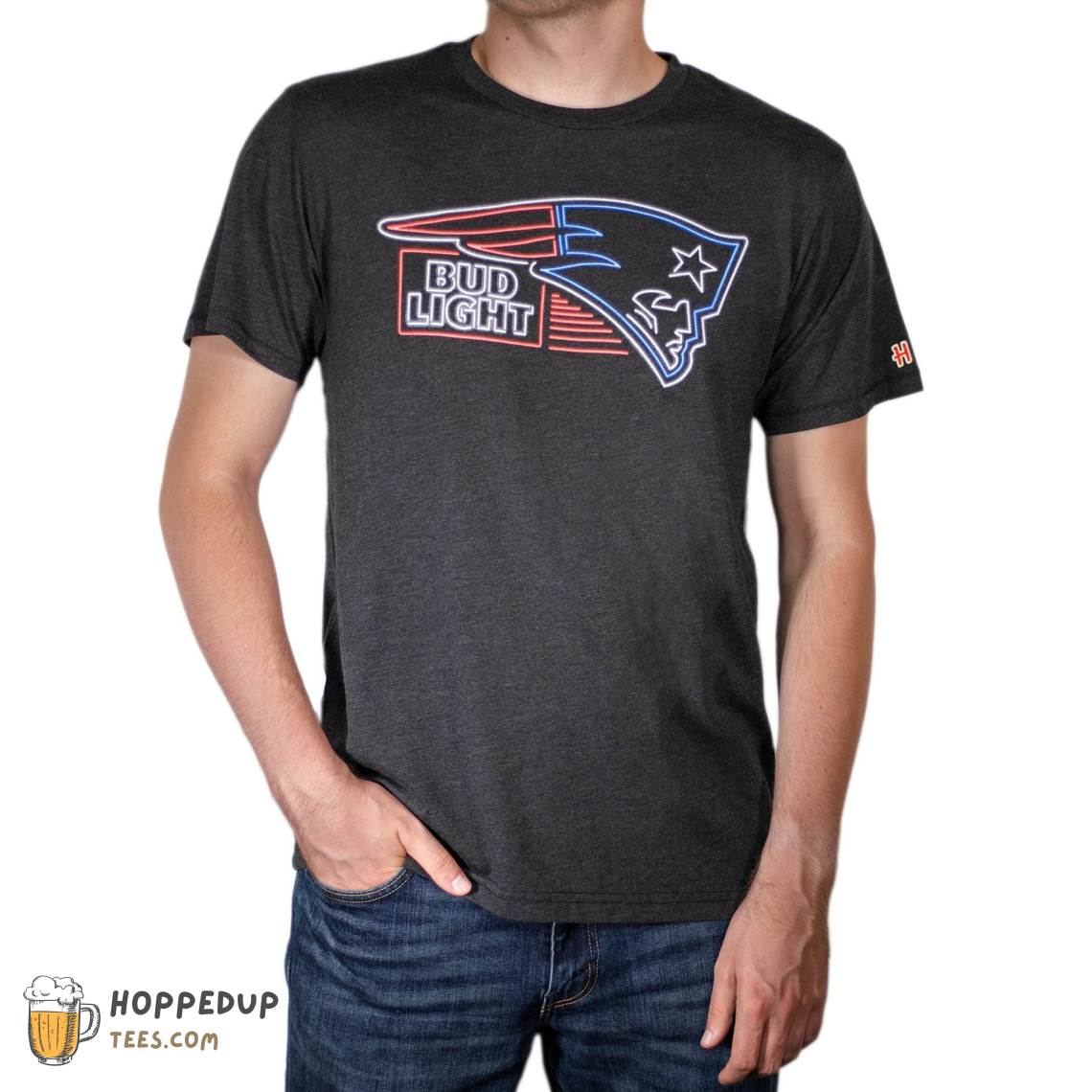 Bud Light New England Patriots Black Tshirt