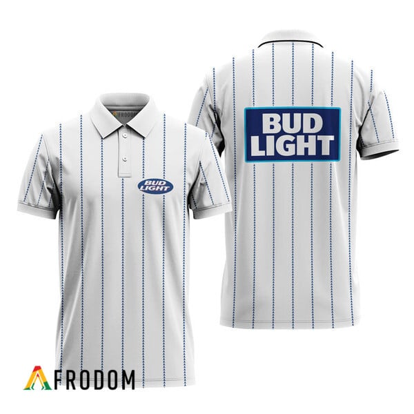 Bud Light Polo With White Stripe Pattern HU