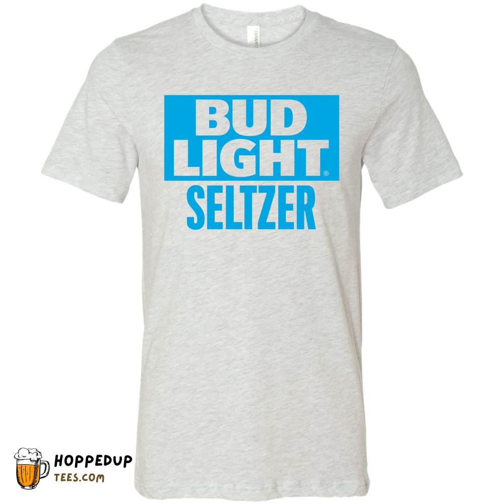 Bud Light Seltzer Brand Color Square Logo White Tee HU