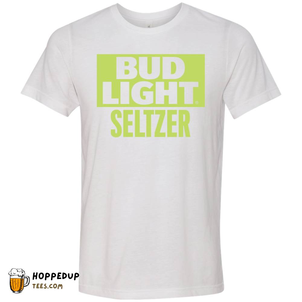 Bud Light Seltzer Lemon Lime Square Logo White Tee HU