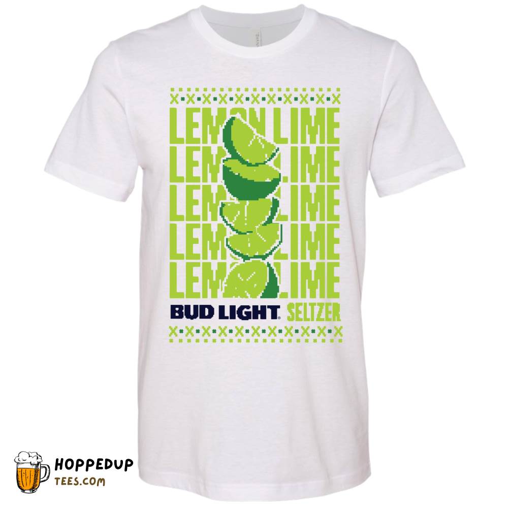 Bud Light Seltzer Lemon Lime Stack White Tee HU