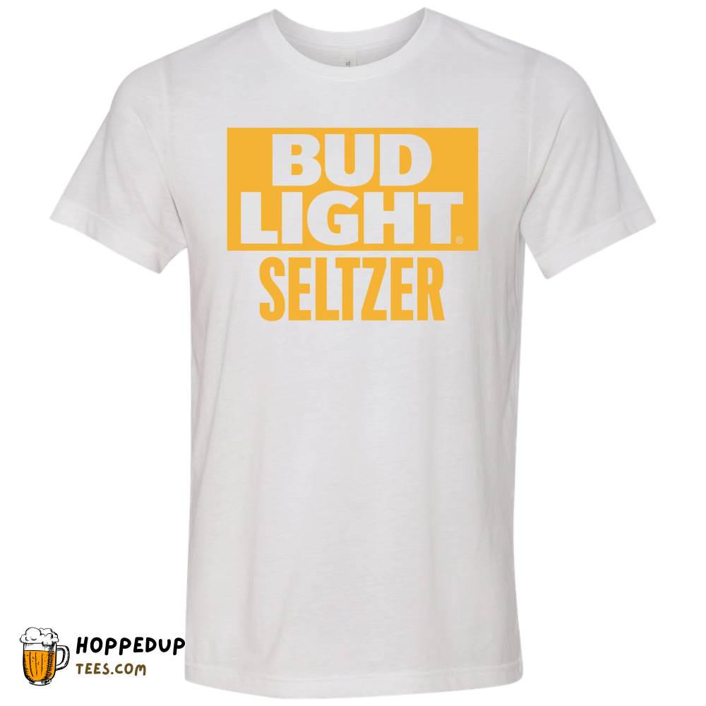 Bud Light Seltzer Mango Square Logo White Tee HU