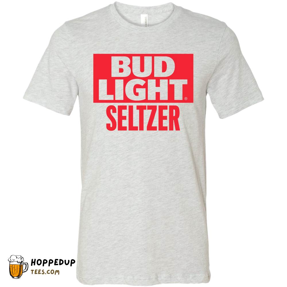 Bud Light Seltzer Strawberry Square Logo White Tee HU