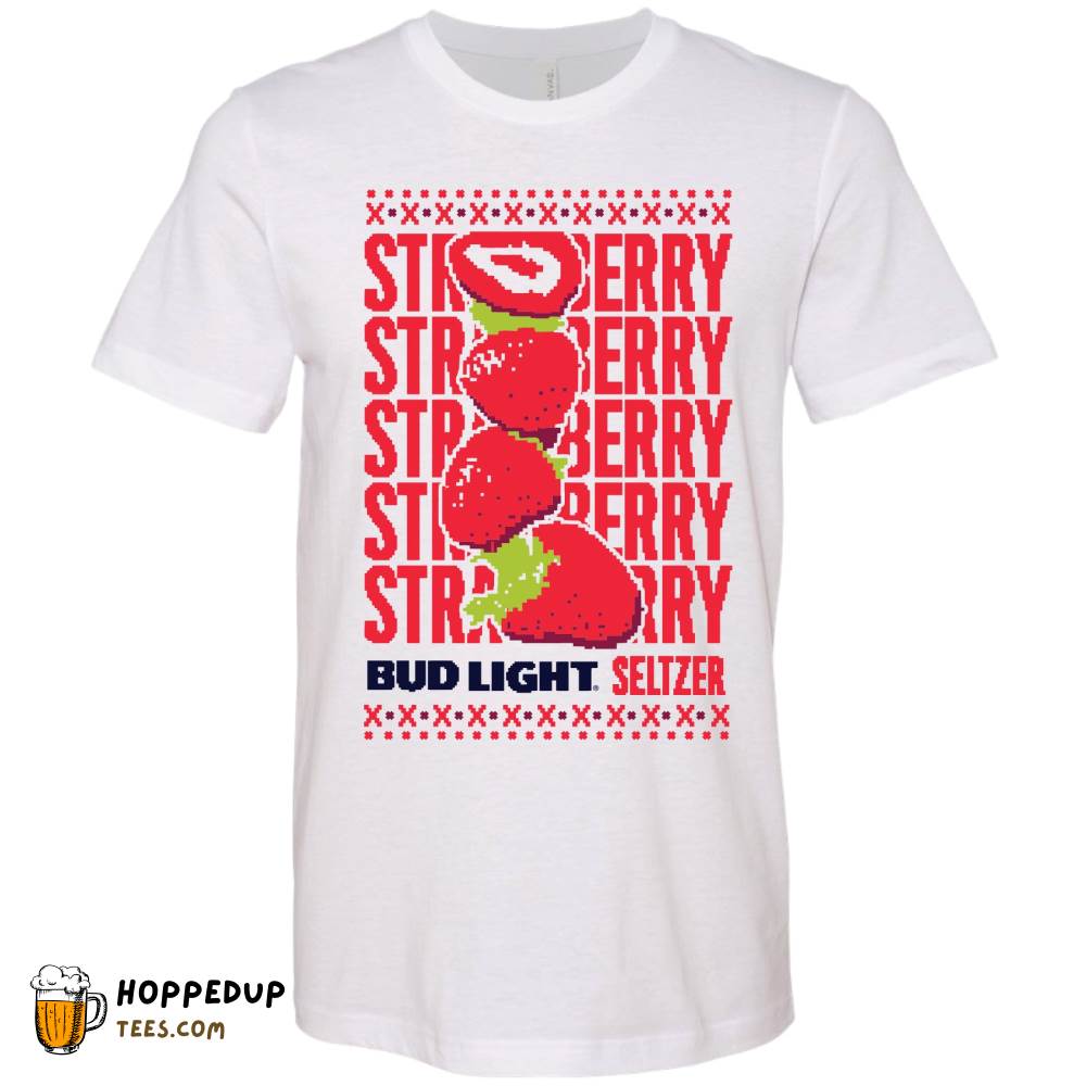 Bud Light Seltzer Strawberry Stack Red Tee HU