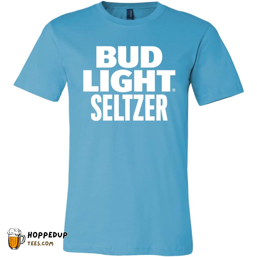 Bud Light Seltzer Turquoise One Color Logo Tee HU
