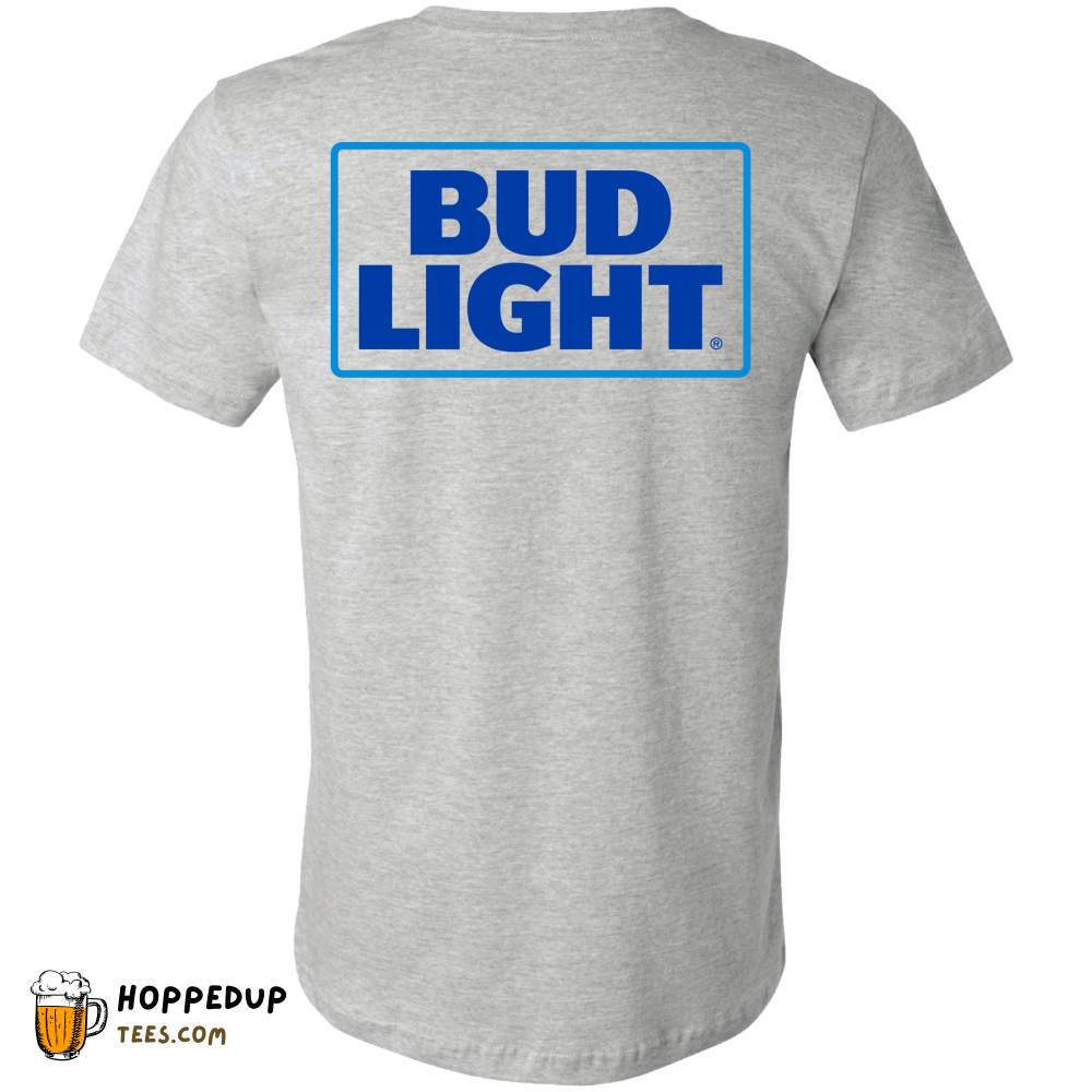Bud Light Square Logo Athletic Heather Cotton T-Shirt HU