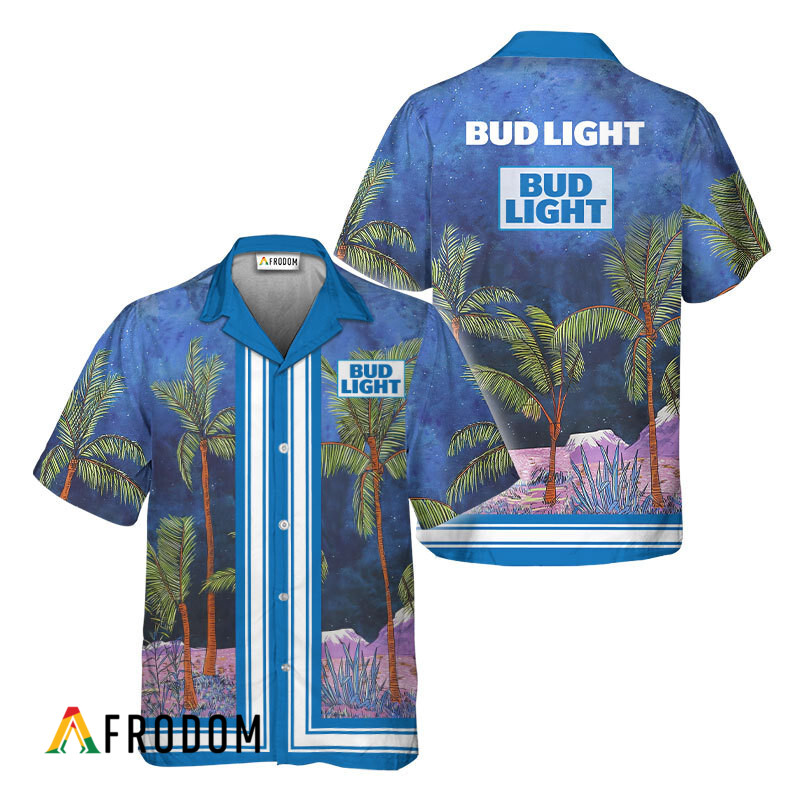 Bud Light Star Print Bermuda Hawaiian Shirt HU