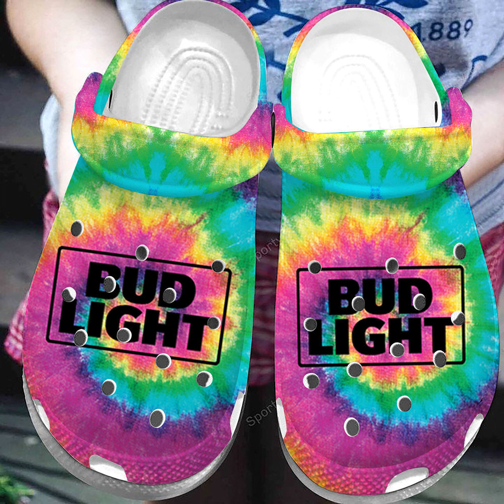 Bud Light Tie Dye Comfortable Clogs Shoes HU