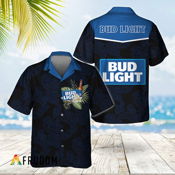 Bud Light Unisex Hawaiian Shirt in Polynesian Tribal Style HU
