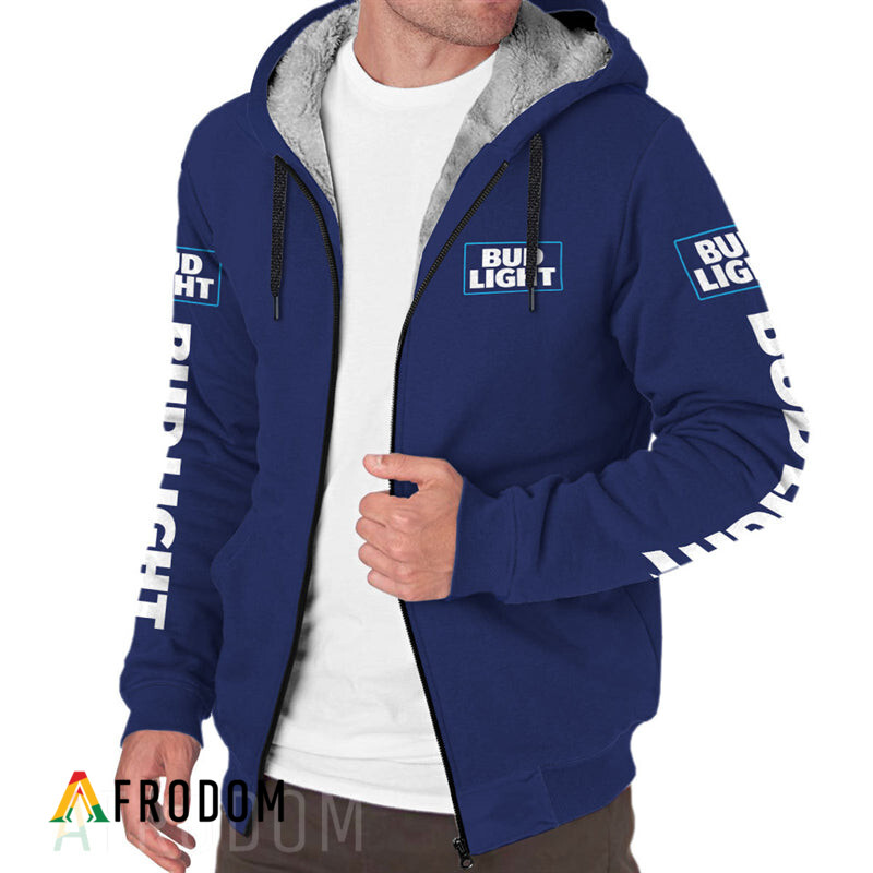 Bud Light Zip-Up Fleece Lined Hoodie HU Edition