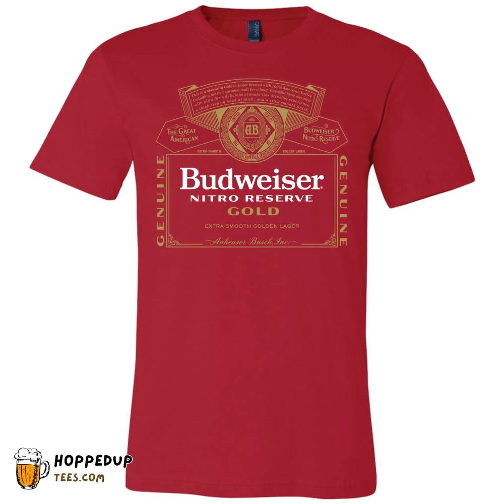 Bud Nitro Reserve Gold Label Red Tee Design HU