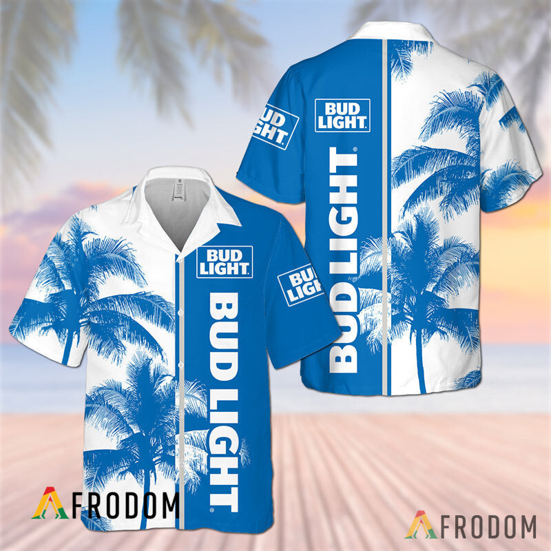 BudLight Coconut Trees Hawaiian Shirt HU
