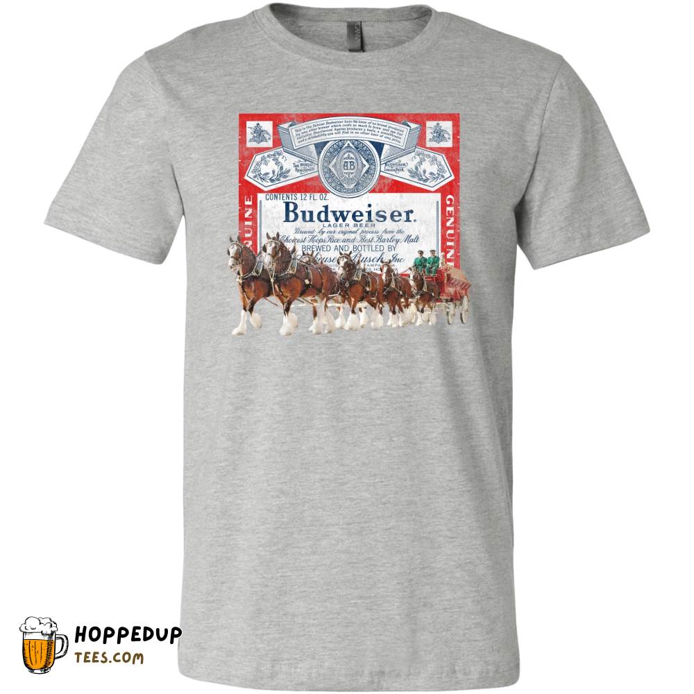 Budweiser 1966 Clydesdales Label Athletic Heather Tee HU