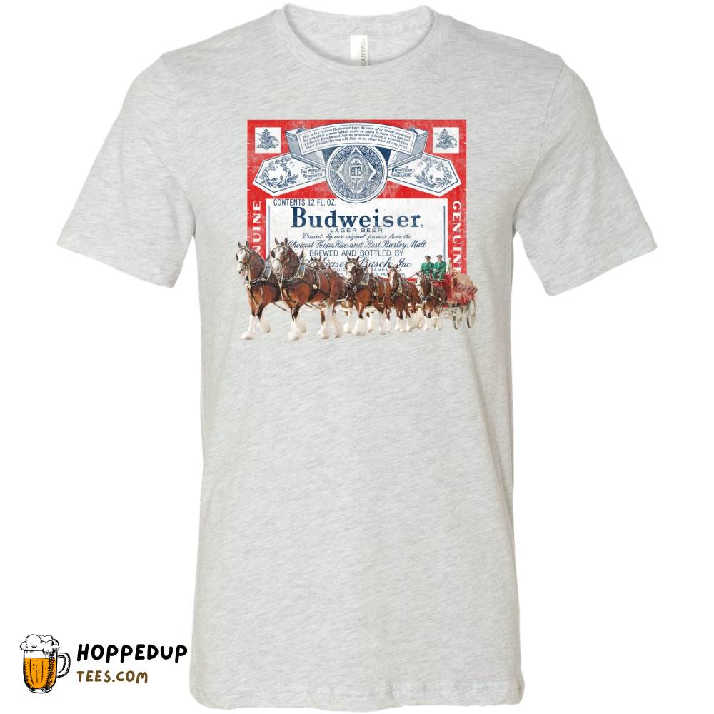 Budweiser 1966 Clydesdales Label Athletic Heather Tee HU