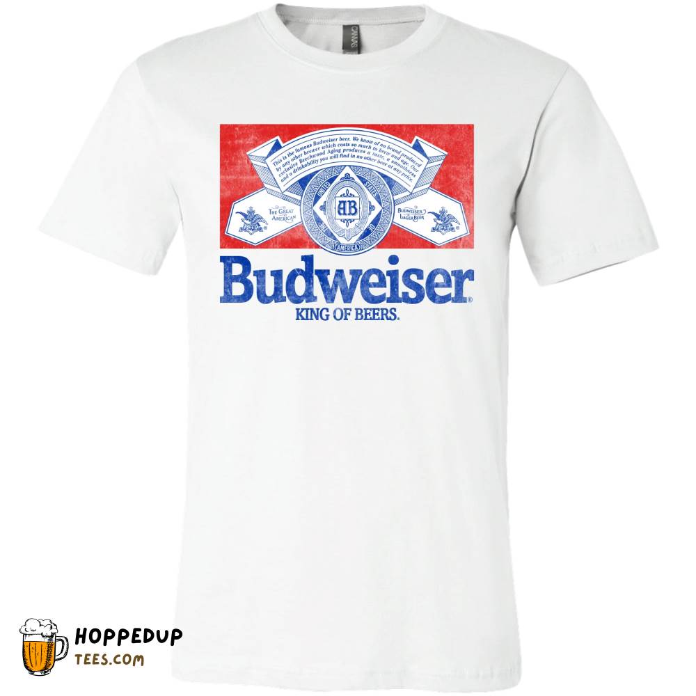 Budweiser 1969 Half Label White T-Shirt – HU Budweiser 1969 Half Label White T-Shirt – HU