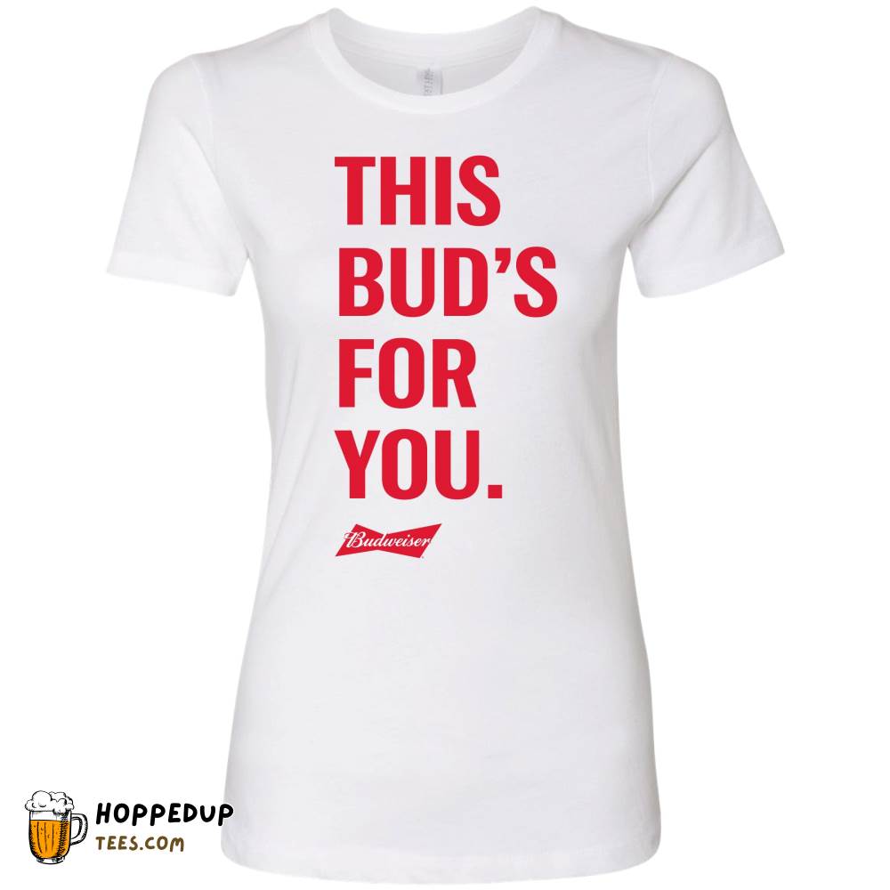 Budweiser 2020 Label Scoop Neck White Tee – HU