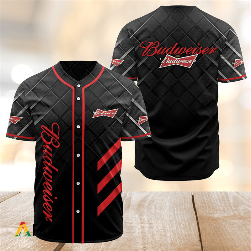 Budweiser Beer Baseball Jersey Shirt HU