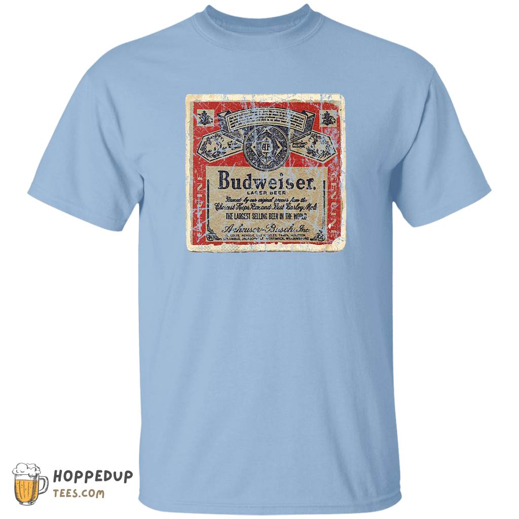 Budweiser Beer Coaster Custom Designed Worn Pattern Graphic Tee