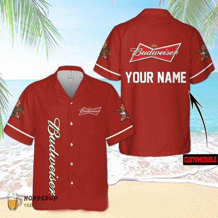 Budweiser Beer Custom Name Hawaiian Shirt