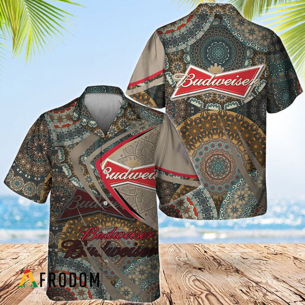 Budweiser Beer Hawaiian Shirt Summer Boho Mandala HU