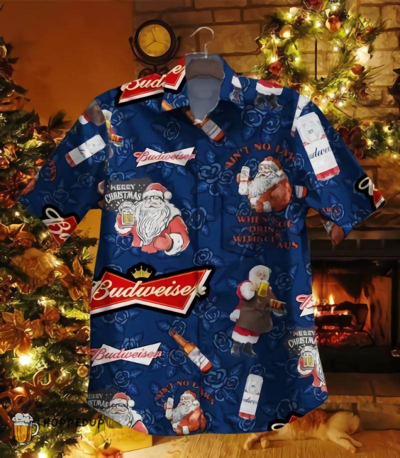 Budweiser Beer Merry Hawaiian Shirt
