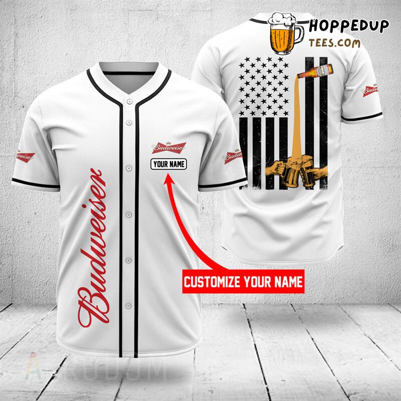 Budweiser Beer Theme Baseball Jersey Personalized Unique Design Edition